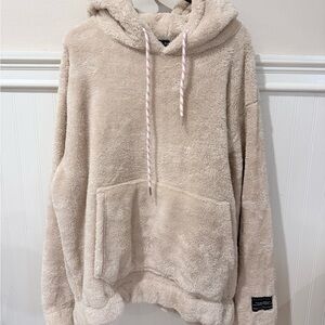 Zaful Plush Beige Hoodie